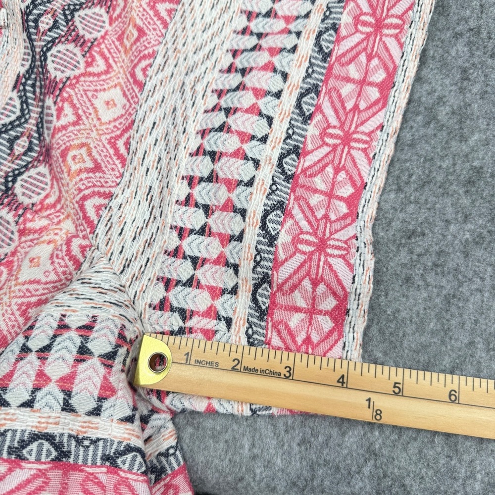 Dalia Womens Pink & White Geometric Patterned Shorts Size‎ 6 Cotton Blend - Picture 7 of 11